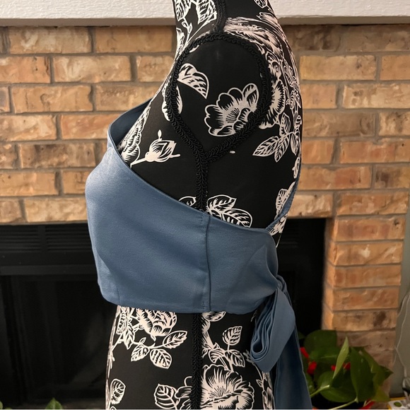 Shein Women Tops Sexy Plain One Shoulder null Olive Green & Blue NWOT - Picture 5 of 12